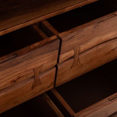 Drawer Fansi 3 Drawer HM8474.11 from solid acacia wood 80Χ35Χ86