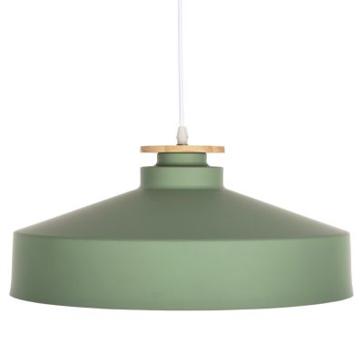 CEILING PENDANT LAMP HM4159.05 GREEN METAL CAP Φ40x116Hcm.