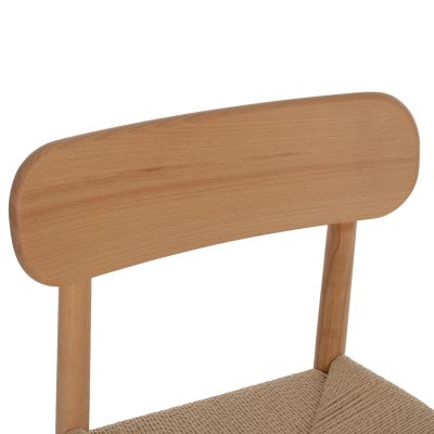 ТРАПЕЗЕН СТОЛ HELSINKI HM9492.01 БУК И ВЪЖЕ В ЕСТЕСТВЕН ЦВЯТ 46.5x41x80Ηсм.