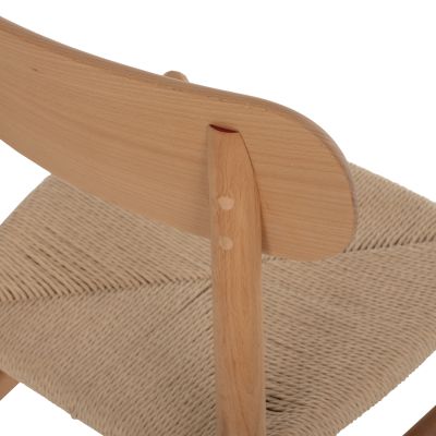 ТРАПЕЗЕН СТОЛ HELSINKI HM9492.01 БУК И ВЪЖЕ В ЕСТЕСТВЕН ЦВЯТ 46.5x41x80Ηсм.