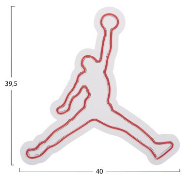 WALL DECORATION ILLUMINATED (LED) HM4651 BASKETBALL LEGEND FIGURE 40x2x39,5Hcm.