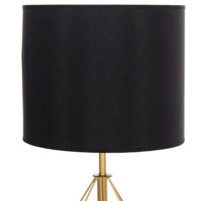 TABLE LAMP GEILO HM7416.12 METAL IN GOLD--BLACK PVC CAP Φ25x48.5Hcm.