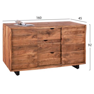 Buffet HM8184.11 Nicole from solid acacia wood natural 160x45x92