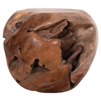 SIDE TABLE LOGGY HM18295 TEAK WOOD--NATURAL COLOR 50x50x50Hcm.