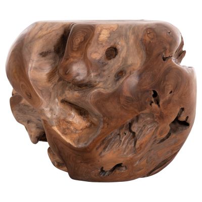 SIDE TABLE LOGGY HM18295 TEAK WOOD--NATURAL COLOR 50x50x50Hcm.