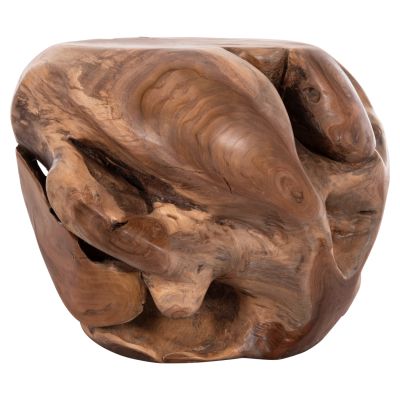 SIDE TABLE LOGGY HM18295 TEAK WOOD--NATURAL COLOR 50x50x50Hcm.