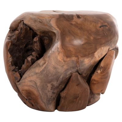 SIDE TABLE LOGGY HM18295 TEAK WOOD--NATURAL COLOR 50x50x50Hcm.