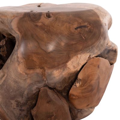 SIDE TABLE LOGGY HM18295 TEAK WOOD--NATURAL COLOR 50x50x50Hcm.