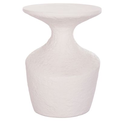 SIDE TABLE REBON HM18156.02S FIBER CEMENT IN WHITE--Φ27.5x50Hcm