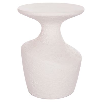 SIDE TABLE REBON HM18156.02S FIBER CEMENT IN WHITE--Φ27.5x50Hcm