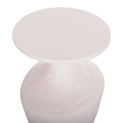 SIDE TABLE REBON HM18156.02S FIBER CEMENT IN WHITE--Φ27.5x50Hcm