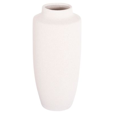 CERAMIC TABLE DECOR VASE "GALAD" HM4587.01 OFF WHITE WITH CRYSTALLISATION Φ17,5x40H cm.