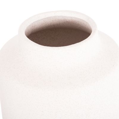 CERAMIC TABLE DECOR VASE "GALAD" HM4587.01 OFF WHITE WITH CRYSTALLISATION Φ17,5x40H cm.