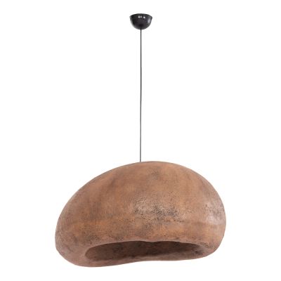 CEILING PENDANT LAMP STONE-LOOK STONER (L) HM4419 DARK BEIGE 72x60x32Hcm.