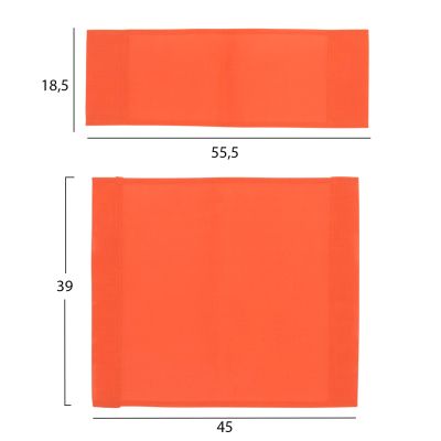 КОМПЛЕКТ ВЪЗГЛАВНИЦА ОТ ПЛАТ HM11252.02 ЗА ДИРЕКТОРСКИ СТОЛ NAXOS В ОРАНЖЕВ ЦВЯТ
