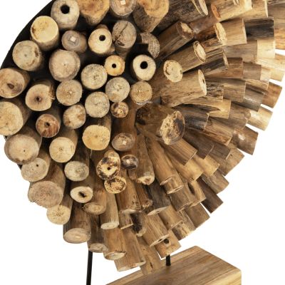 TABLE DECORATION SHINZO HM7910 HEART SHAPE TEAK BRANCH WOOD IN NATURAL COLOR 53x5x51Hcm.cm.