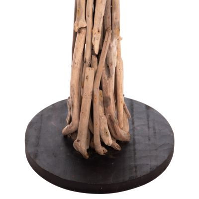 DECORATIVE FLOOR STANDING LAMP ALTAR HM4433 DRIFTWOOD--WHITE PVC CAP Φ45x142Hcm.