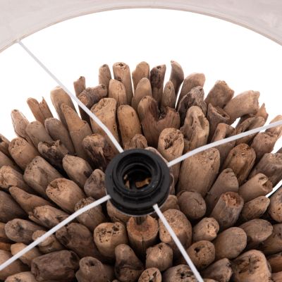 DECORATIVE FLOOR STANDING LAMP ALTAR HM4433 DRIFTWOOD--WHITE PVC CAP Φ45x142Hcm.