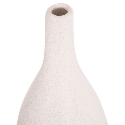 CERAMIC TABLE DECOR GALAD HM4635.01 OFF WHITE WITH CRYSTALLISATION Φ14x33,5H cm.