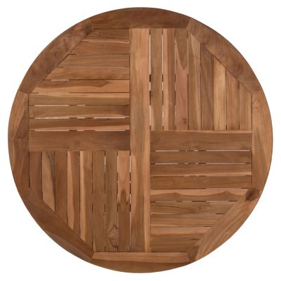 ROUND TABLE FOLDING KENDALL HM9543 TEAK WOOD IN NATURAL COLOR Φ106x73,5Hcm.