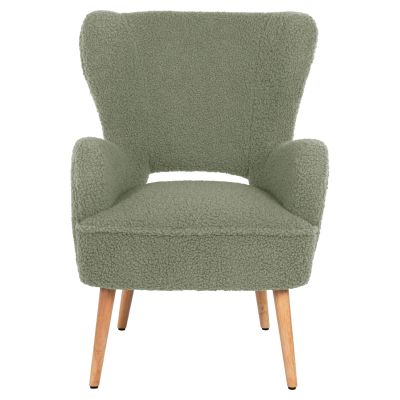 ARMCHAIR MYLIE HM8394.27 PISTACHIO GREEN BOUCLE FABRIC 66X75X93Hcm.