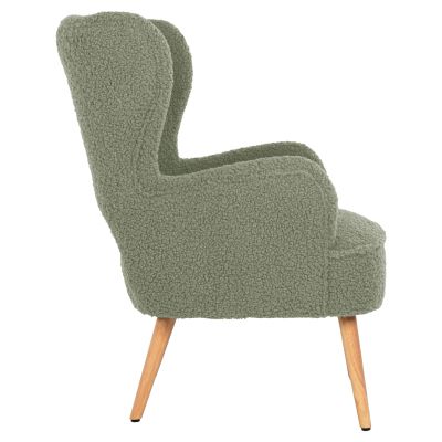 ARMCHAIR MYLIE HM8394.27 PISTACHIO GREEN BOUCLE FABRIC 66X75X93Hcm.