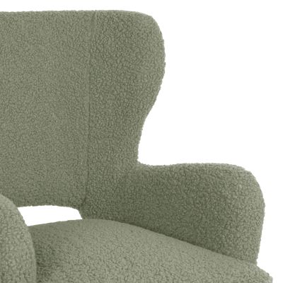 ARMCHAIR MYLIE HM8394.27 PISTACHIO GREEN BOUCLE FABRIC 66X75X93Hcm.
