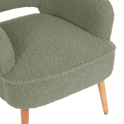 ARMCHAIR MYLIE HM8394.27 PISTACHIO GREEN BOUCLE FABRIC 66X75X93Hcm.