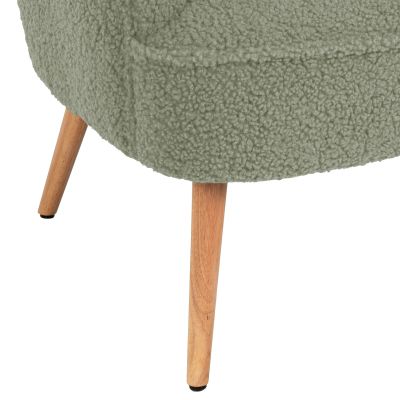 ARMCHAIR MYLIE HM8394.27 PISTACHIO GREEN BOUCLE FABRIC 66X75X93Hcm.