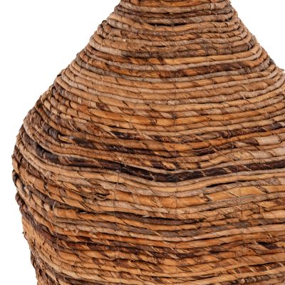 DECORATIVE FLOOR VASE HM7836 BANANA FIBER RUSH-MAT IN BROWN COLOR Φ43x100Hcm.