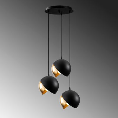 PENDANT LIGHT BLACK WITH GOLD HM7245 Φ40x114 cm.