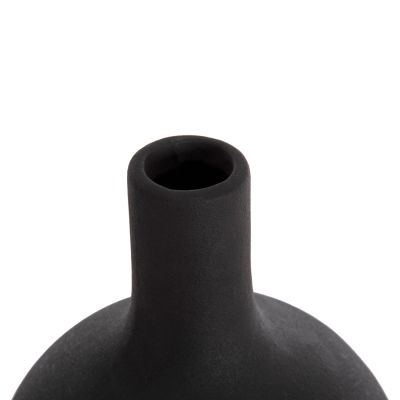 CERAMIC TABLE DECOR GALAD HM4623.02 MATTE BLACK Φ18x57Hcm.