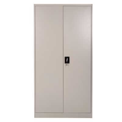 WARDROBE METALLIC DURON HM5959.11 2-LEAF WITH 5 STORAGE SPACES LIGHT GREY 90Χ40Χ180Hcm.