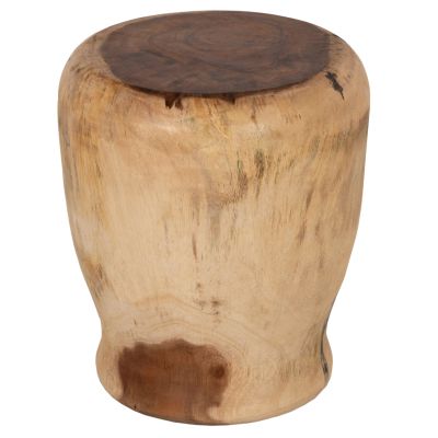 STOOL ROUND TOBI HM7897 SUAR WOOD IN NATURAL COLOR Φ40x45Hcm.