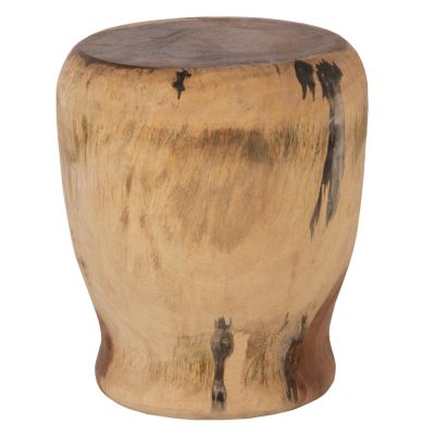 STOOL ROUND TOBI HM7897 SUAR WOOD IN NATURAL COLOR Φ40x45Hcm.