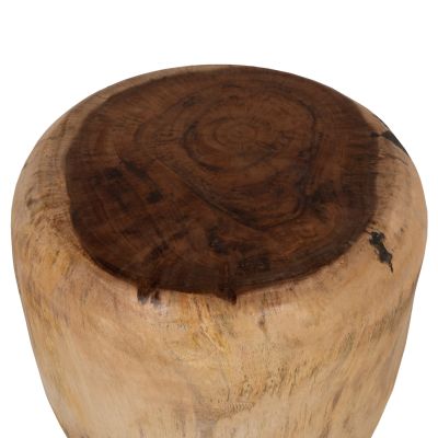 STOOL ROUND TOBI HM7897 SUAR WOOD IN NATURAL COLOR Φ40x45Hcm.