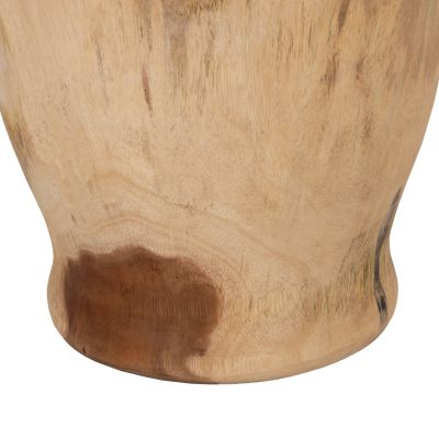 STOOL ROUND TOBI HM7897 SUAR WOOD IN NATURAL COLOR Φ40x45Hcm.