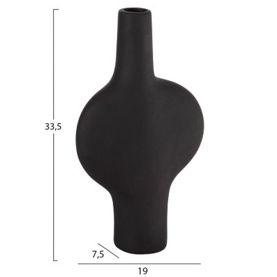 CERAMIC TABLE DECOR SERIES ARKEN HM4620.02 MATTE BLACK 19x7,5x33,5Hcm.
