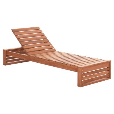 SUNLOUNGER WITHOUT CUSHIONS ZIZEL HM6161 TEAK WOOD IN NATURAL 200x71x30Hcm.