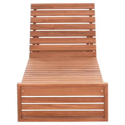 SUNLOUNGER WITHOUT CUSHIONS ZIZEL HM6161 TEAK WOOD IN NATURAL 200x71x30Hcm.