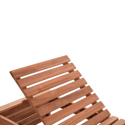SUNLOUNGER WITHOUT CUSHIONS ZIZEL HM6161 TEAK WOOD IN NATURAL 200x71x30Hcm.