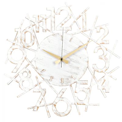 WALL CLOCK METAL WHITE HM7461 41x41 cm.