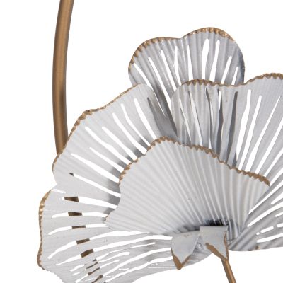 WALL DECORATION ROUND HM4202 METAL IN GOLD-BLACK-WHITE Φ60cm