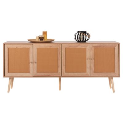 BUFFET COLM HM9440.11 MELAMINE WITH SYNTHETIC RATTAN ON 4 DOORS 160x39,5x71Hcm.