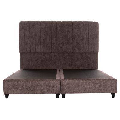 BED DOUBLE-SIZE HILDA HM717.02 BROWN TEDDY FABRIC--FOR MATTRESS 160x200cm