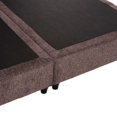 BED DOUBLE-SIZE HILDA HM717.02 BROWN TEDDY FABRIC--FOR MATTRESS 160x200cm