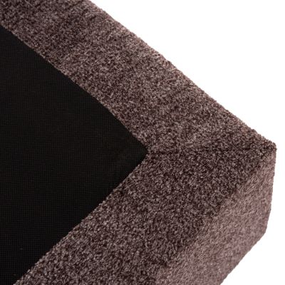 BED DOUBLE-SIZE HILDA HM717.02 BROWN TEDDY FABRIC--FOR MATTRESS 160x200cm