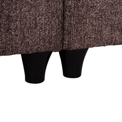 BED DOUBLE-SIZE HILDA HM717.02 BROWN TEDDY FABRIC--FOR MATTRESS 160x200cm