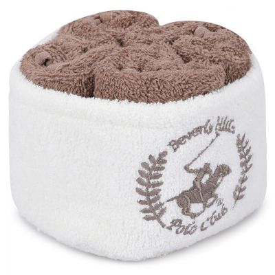 LAVETA TOWELS 4PCS BEVERLY HILLS POLO CLUB HM12124.04 BROWN WHITE 30x30 cm. 355BHP0233