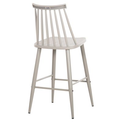 BAR STOOL MEDIUM HEIGHT VANESSA HM9300.20 POLYPROPYLENE & METAL-GREY 45,5x46x97Hcm.